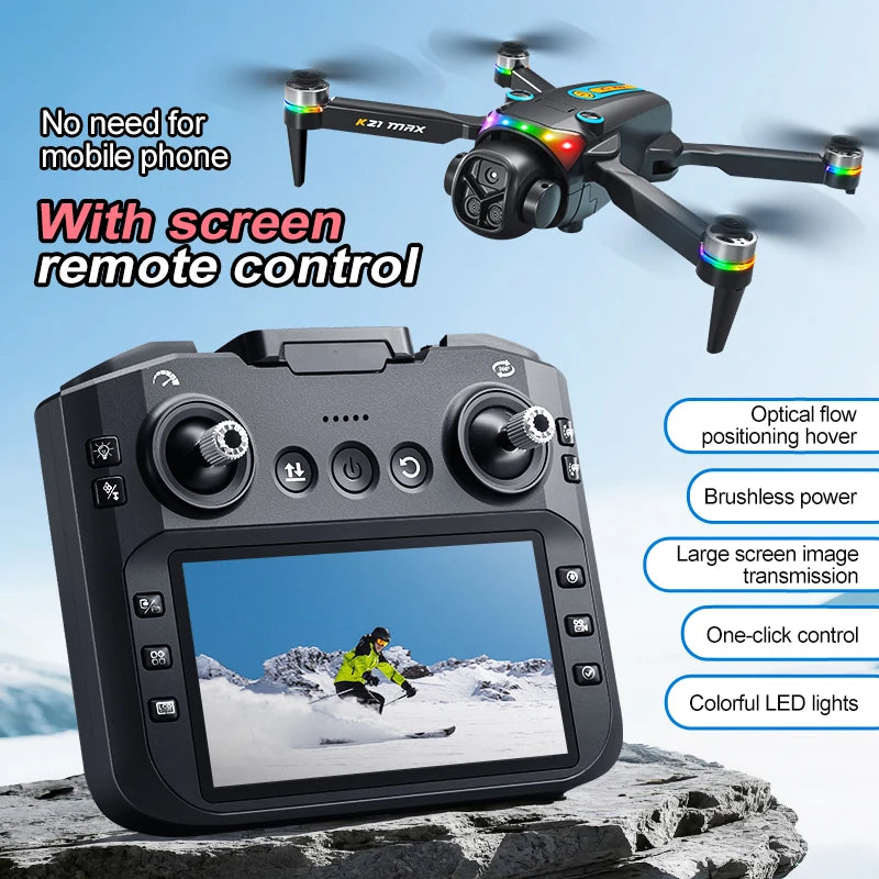 K21MAX Drone With Built-In 4.3 Inch Screen Remote Controller