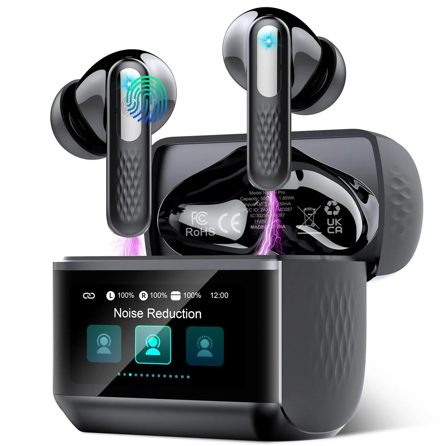 Kuizil Wireless Earbuds Bluetooth 5.4 ANC ENC IPX7 Smart Case