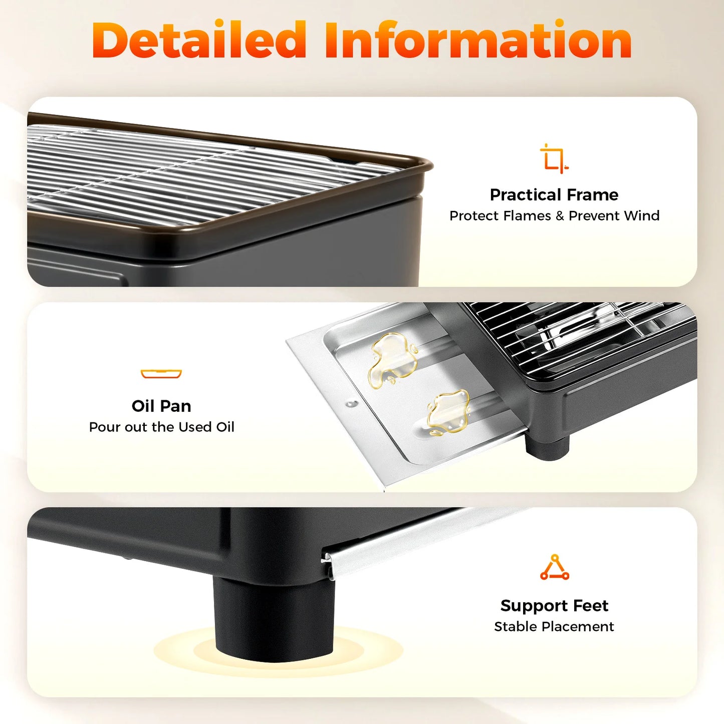 Portable Camping Butane Gas Stove With Ignition Stainless Steel