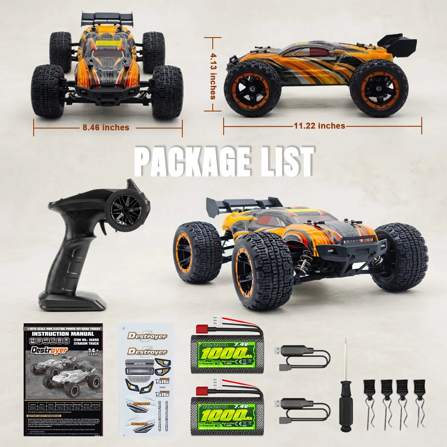 HAIBOXING 16890S RC Truck 4WD Off Road Vehicle Waterproof