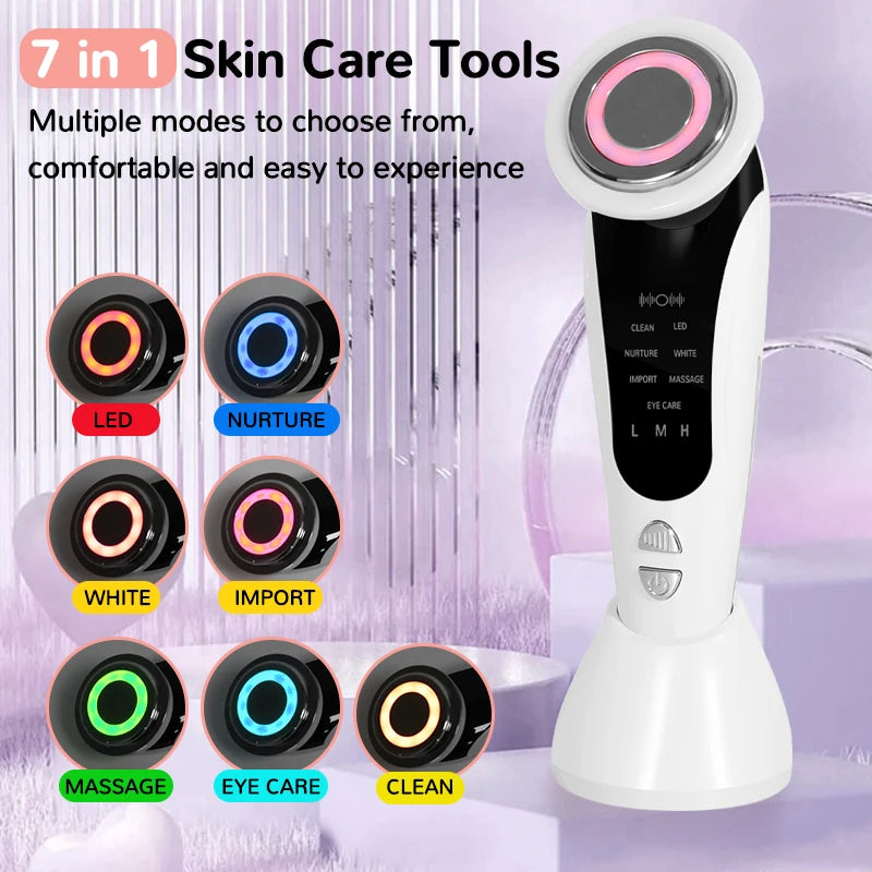 CMH 7 In 1 Facial Massager LED Light Therapy Device