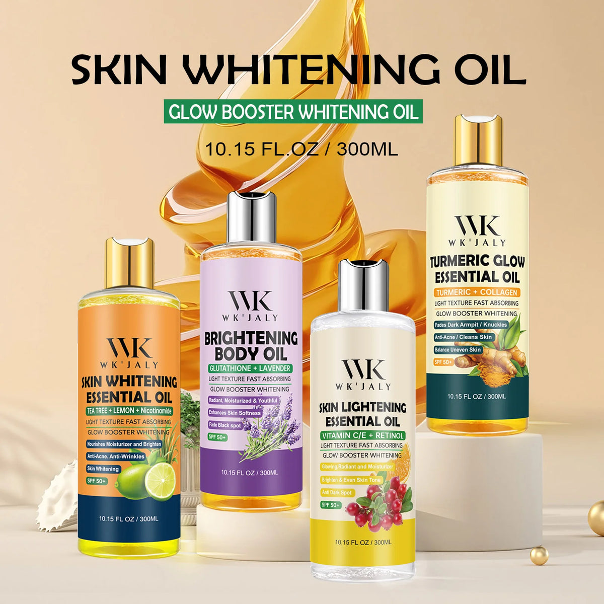 WK JALY Turmeric Brightening Body Oil Dark Spots Acne