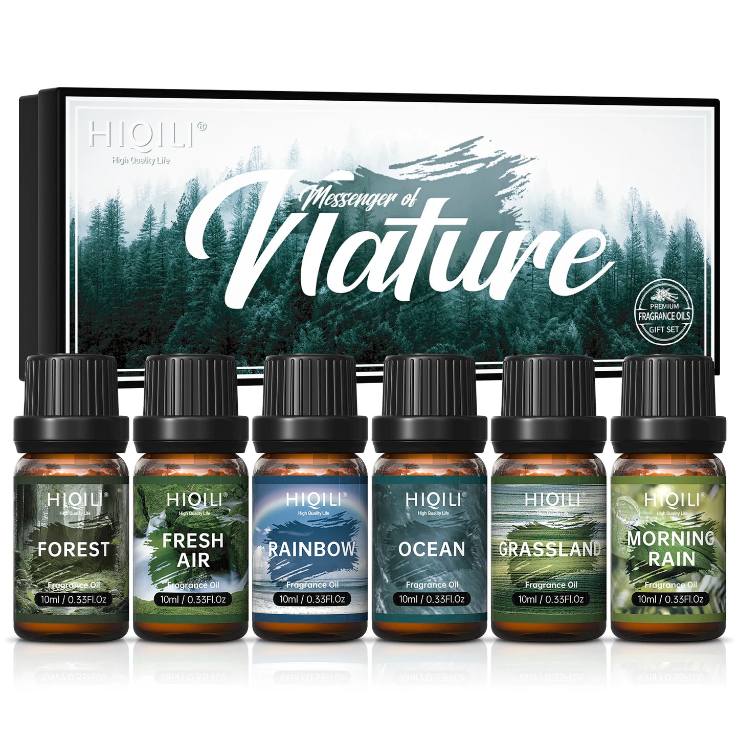 HIQILI Fragrance Oil Set 6 x 10mL Pure Perfume Oils for Diffuser
