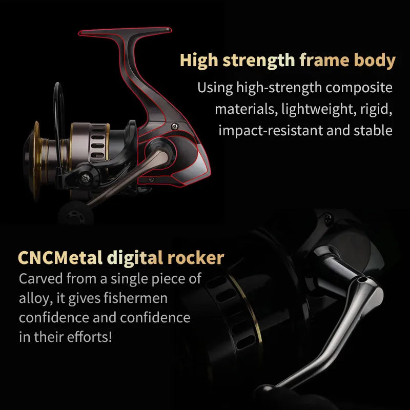 He1000 7000 Series Two Hand Spinning Reel Aluminum Body