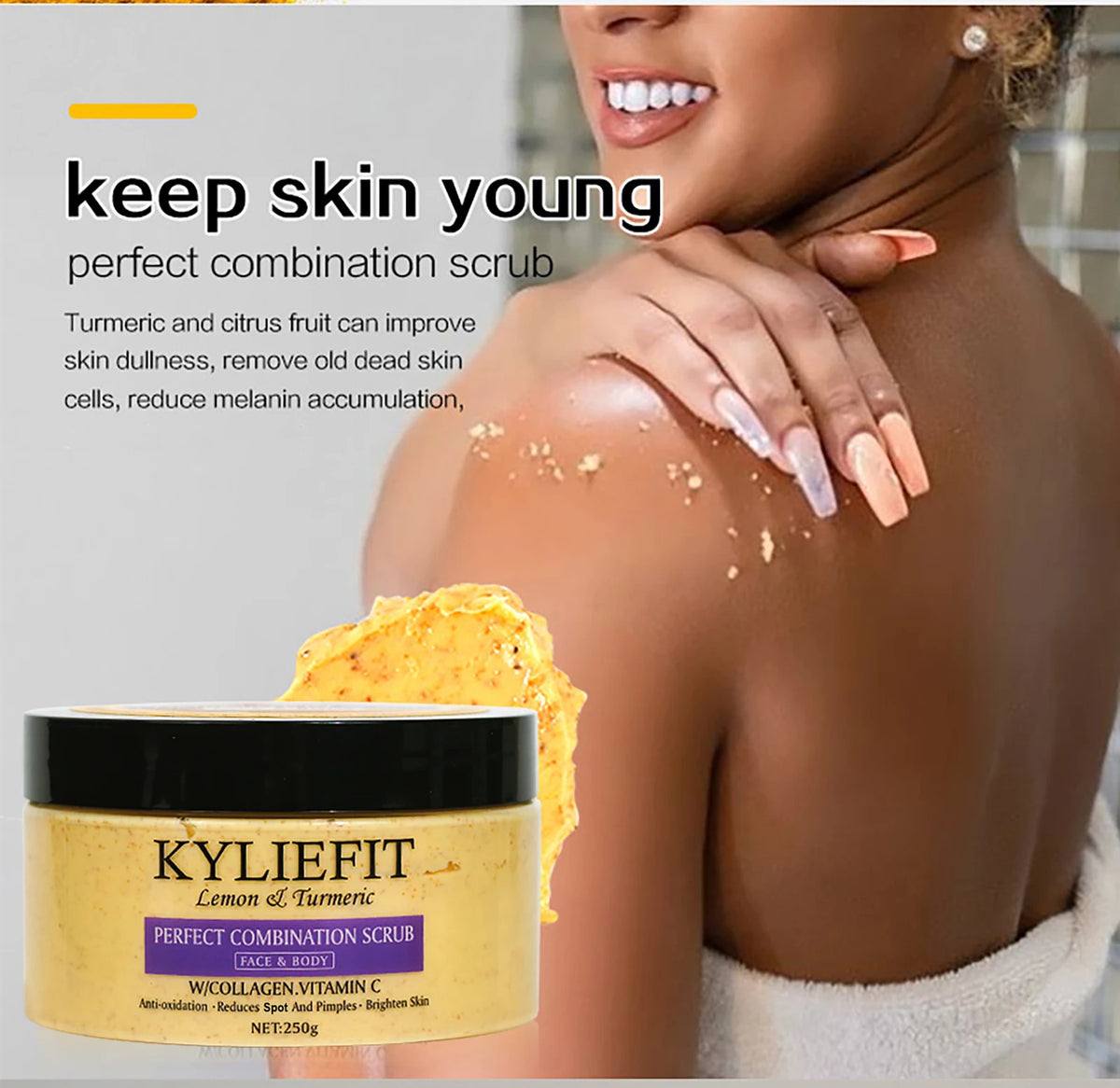 AILKE Organic Turmeric Skincare Set for Brightening and Acne Care