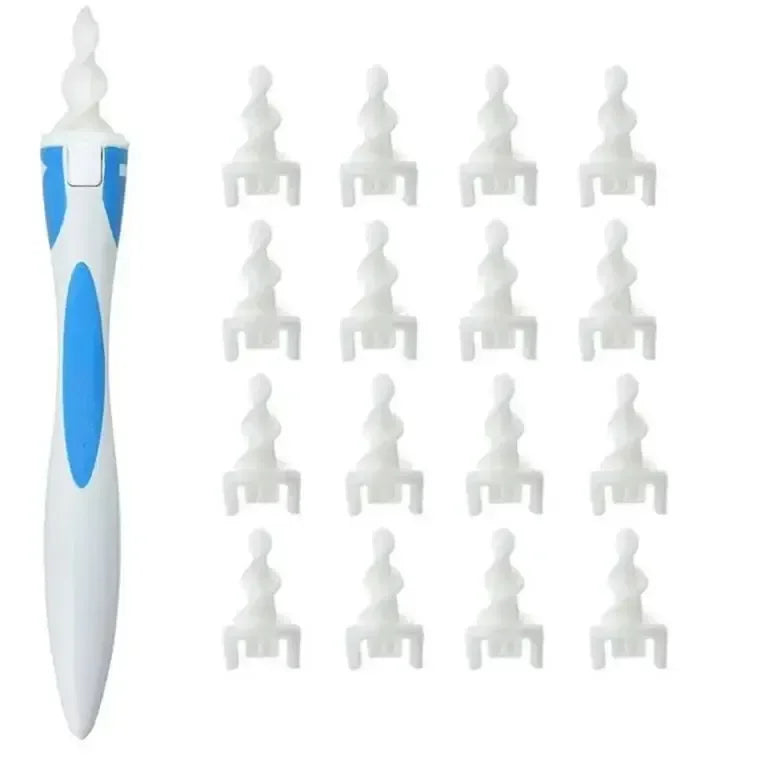 Silicone Ear Wax Remover Tool With 16 Replacement Tips