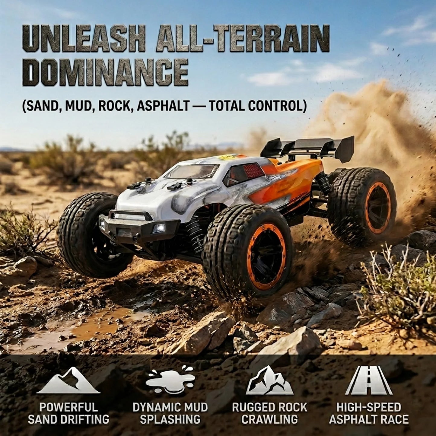 HAIBOXING 16890A Brushless 4WD Off Road RC Truck Top Speed 48kmh
