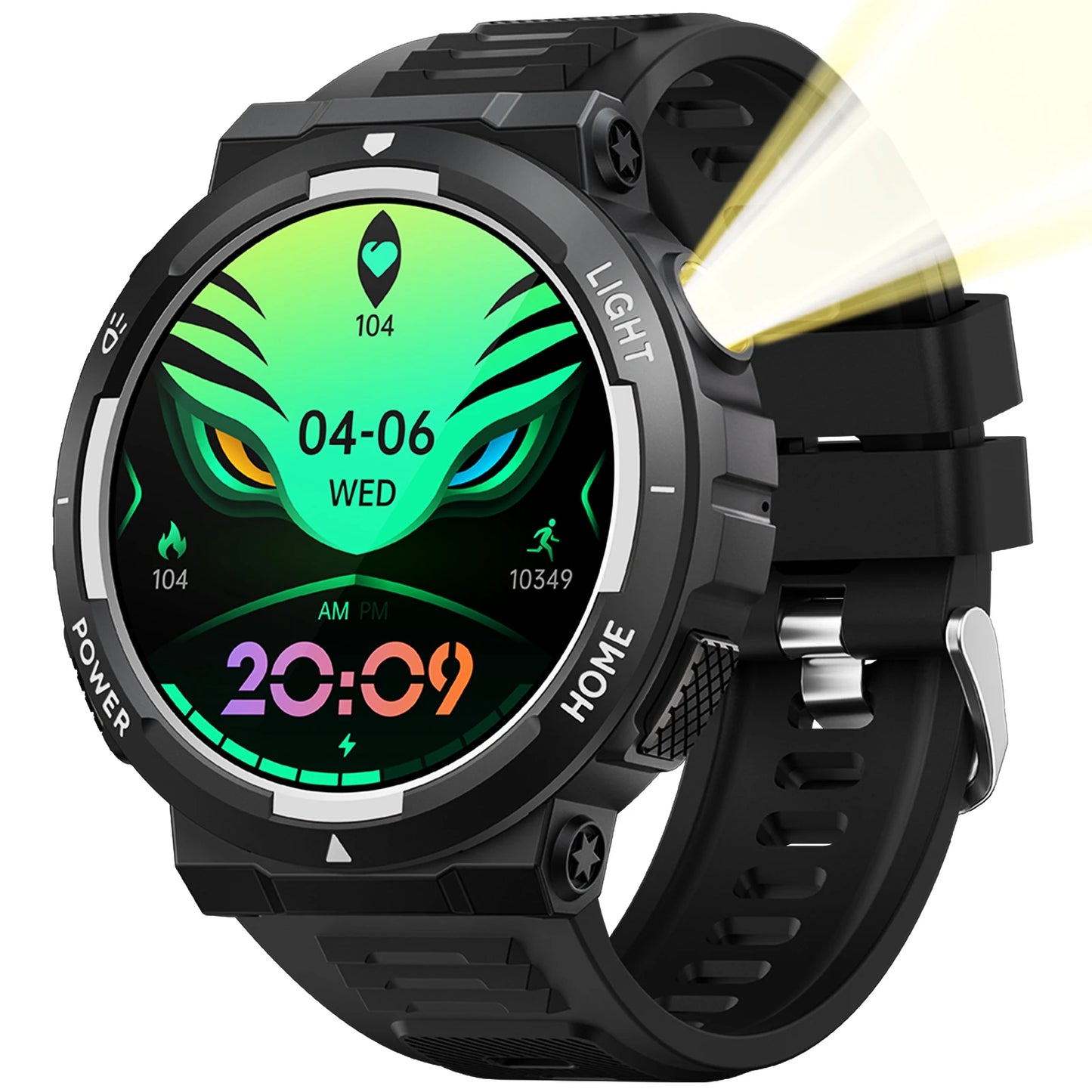 Eigiis Smart Watch With Led Flashlight And Sport Modes