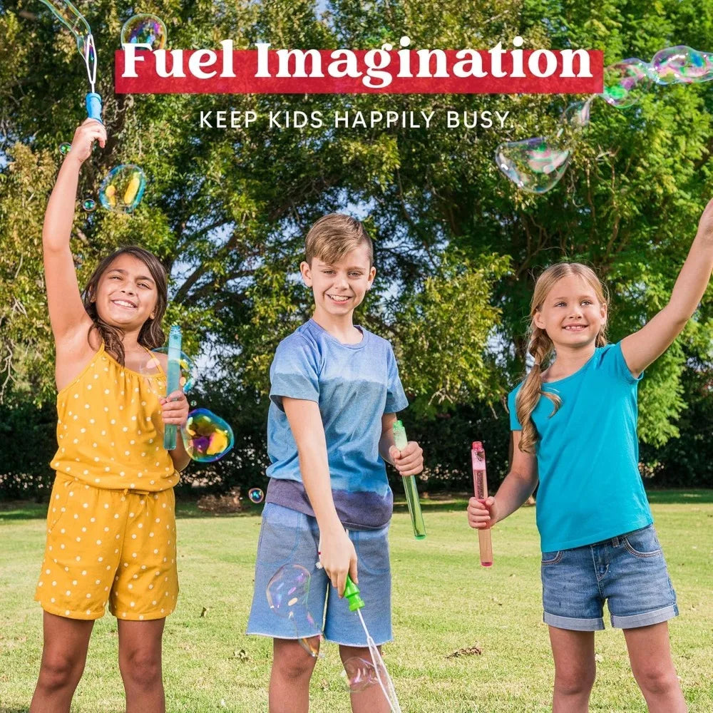 Joyfy Big Bubble Wands With Refill Solution For Kids Outdoor