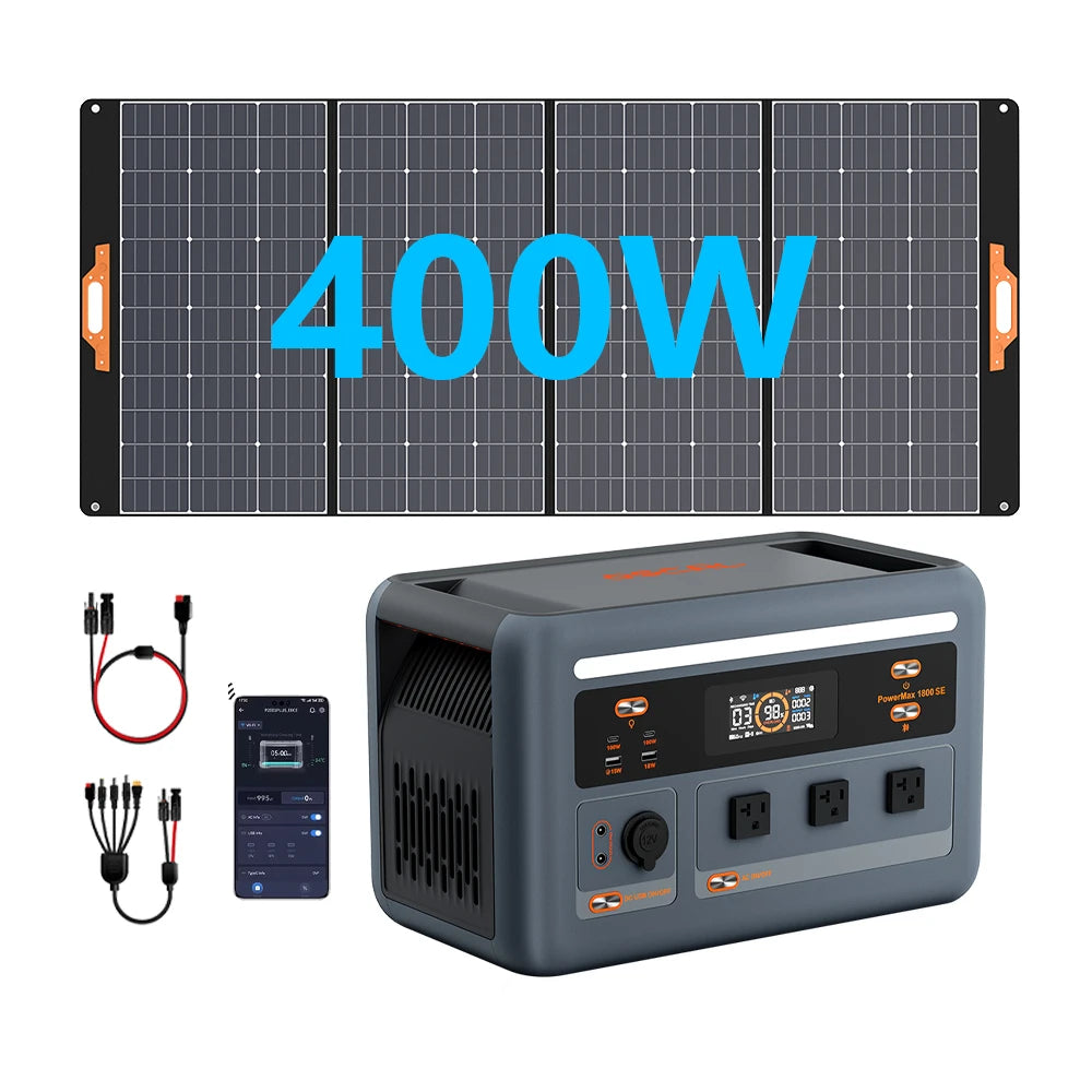 OSCAL Portable Power Station With LiFePO4 Battery And Solar Charging