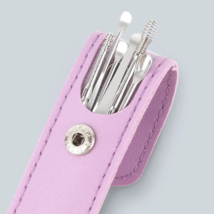 Stainless Steel 6Pcs Ear Pick Set For Daily Grooming