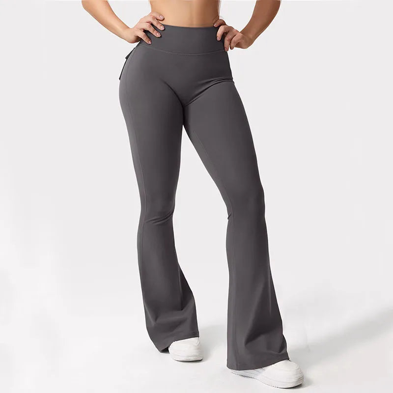 Women's Yoga Flare Trousers High Waist Tummy Control Leggings