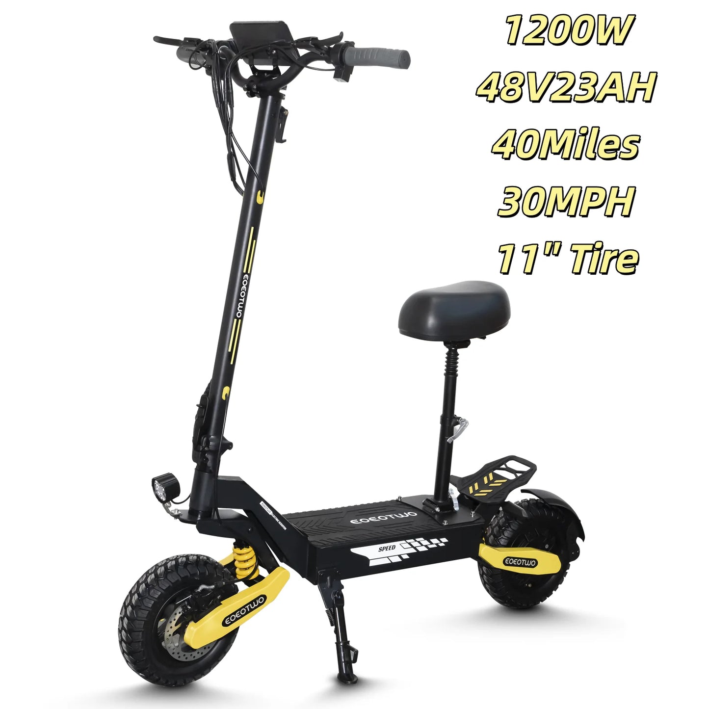EOEOTWO 1200W Off Road Electric Scooter With Foldable Design