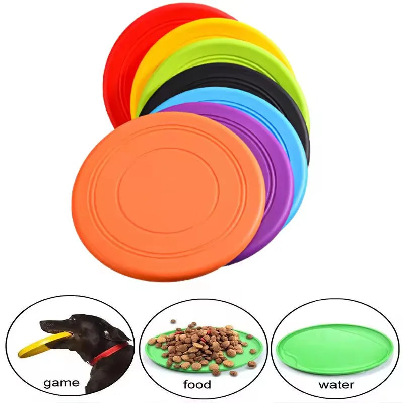 Durable Chewable Frisbee Toy For Dogs Tear Resistant Rubber Disc