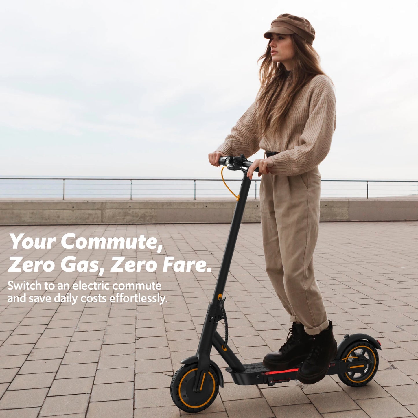 Electric Scooter For Adults 550W Peak Motor 19-Mile Range Foldable