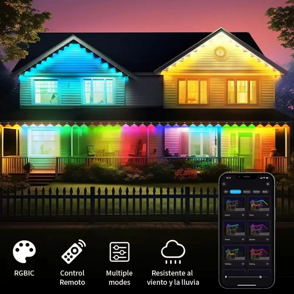 MIMIRGB Smart Permanent Outdoor Eave Lights With App Remote Control