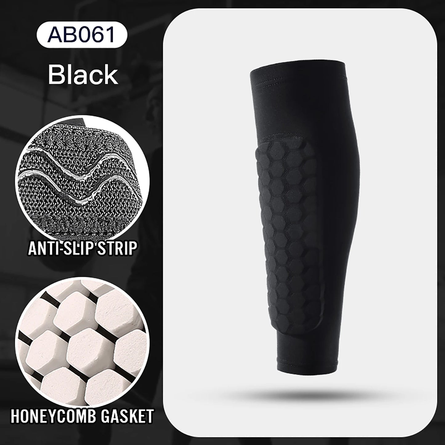 Football Shin Guard Socks With Foam Calf Honeycomb Pads