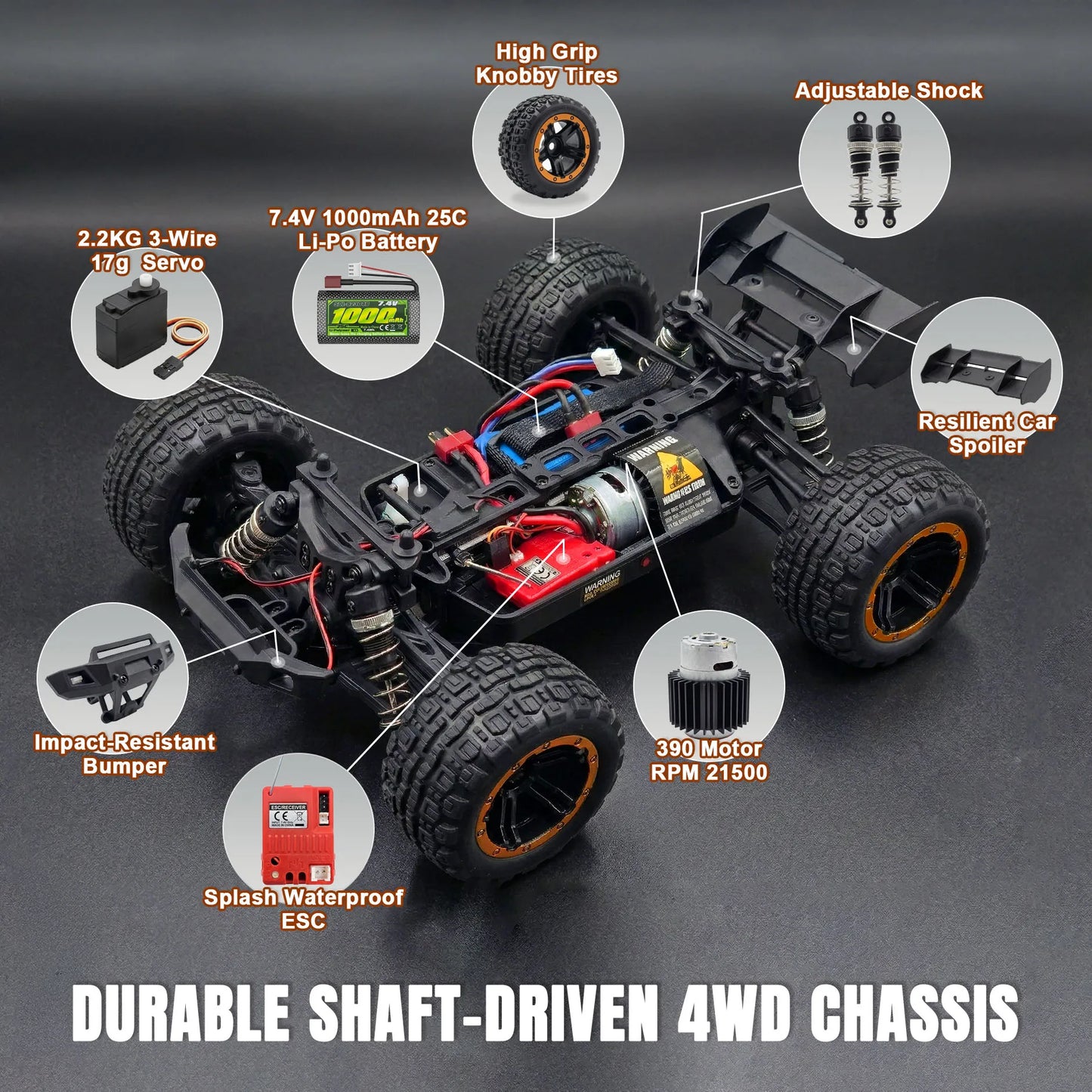 HAIBOXING 16890S RC Truck 4WD Off Road Vehicle Waterproof