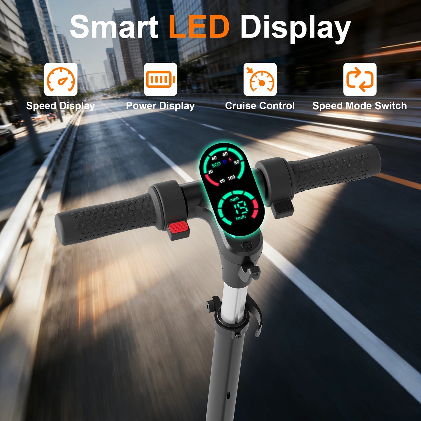 SIMATE Foldable Kids Electric Scooter 250W With LED Display