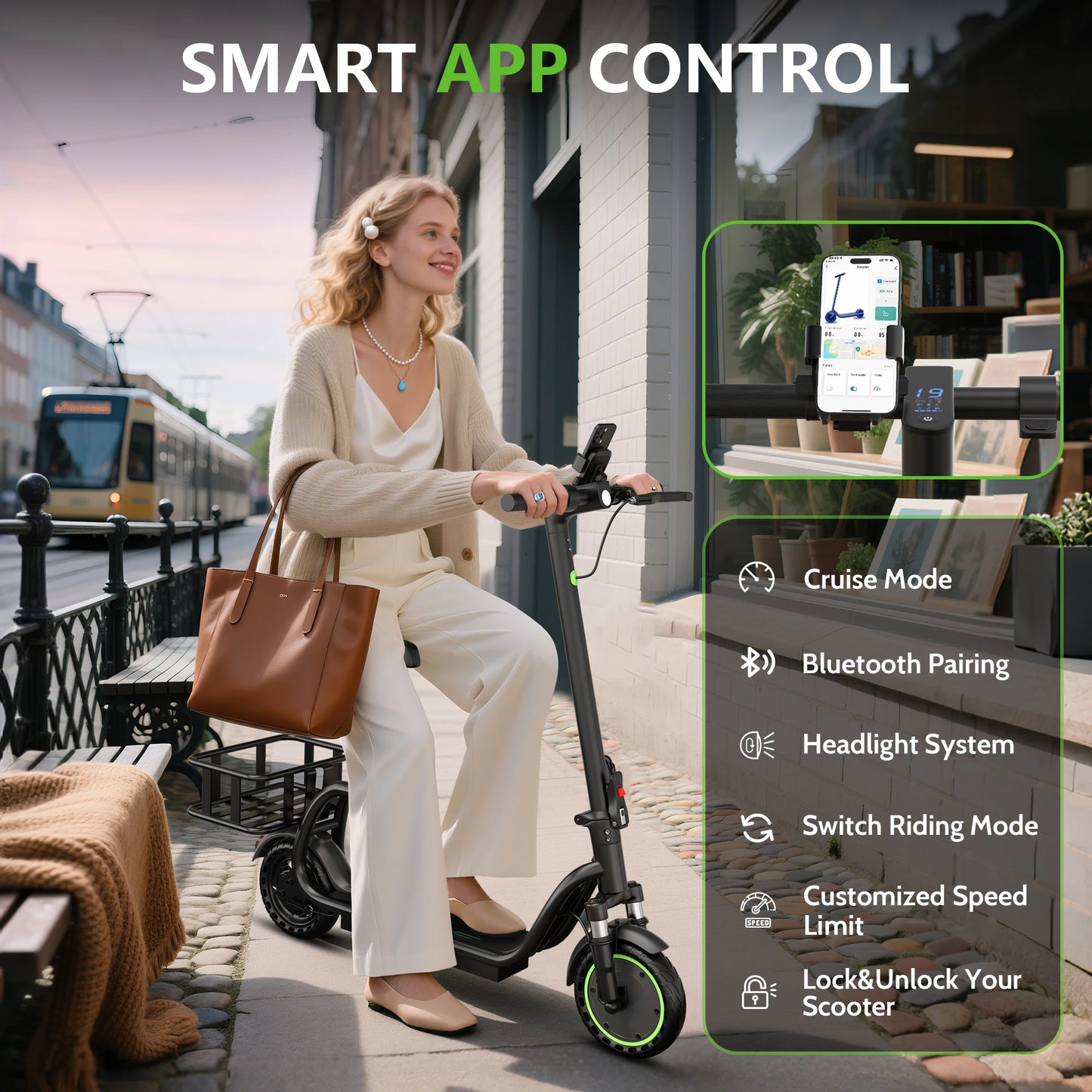 MAXSHOT Electric Scooter With Seat 15 Mile Range 19 MPH