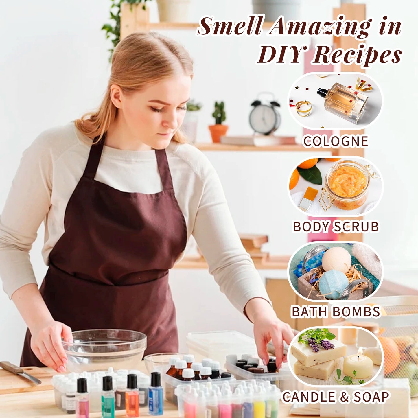 HIQILI Fragrance Oils Set Nature Theme Six Piece Gift Set Aromatherapy Diffuser
