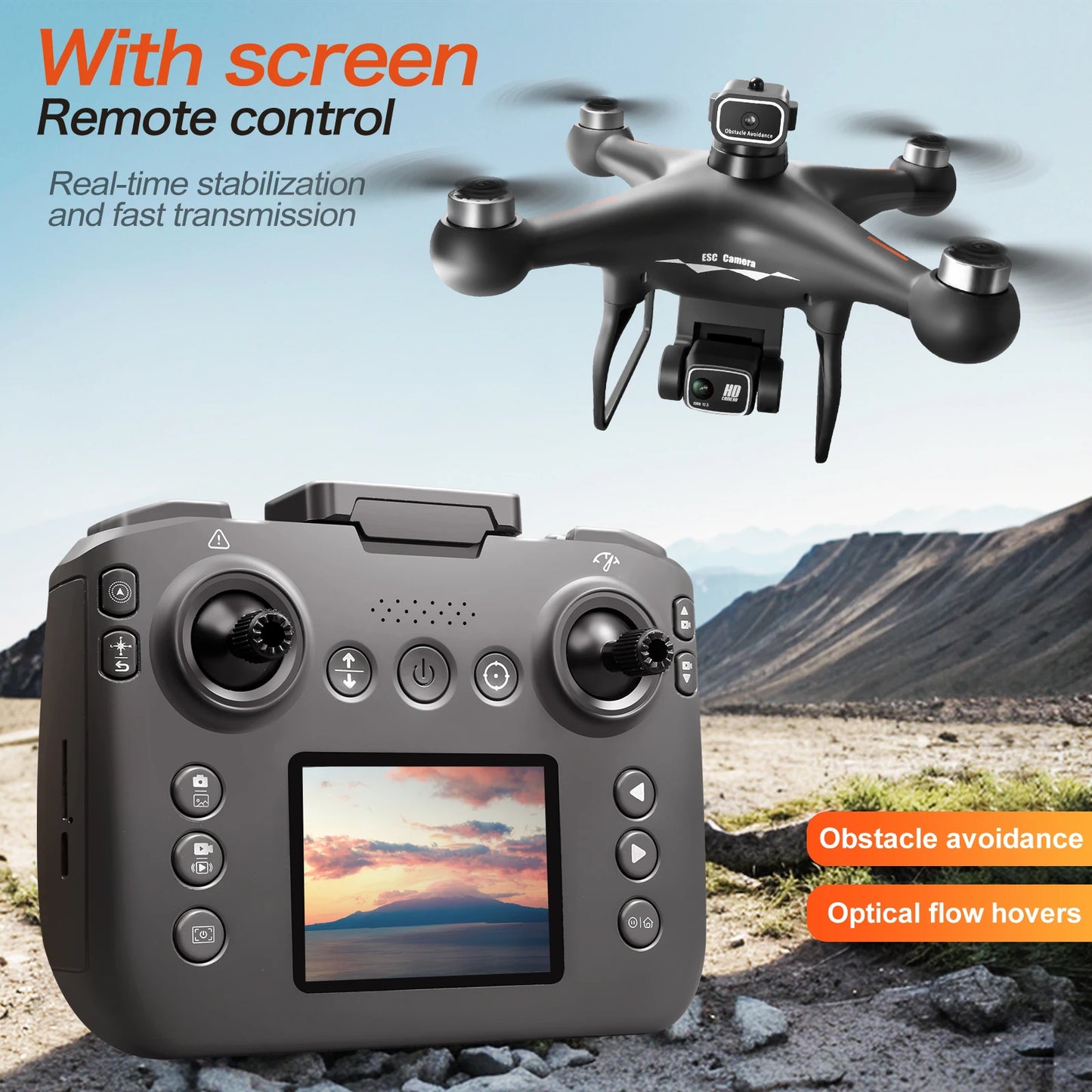 ZNLYRION Drone Remote 360 Obstacle Avoidance 4K Dual Camera