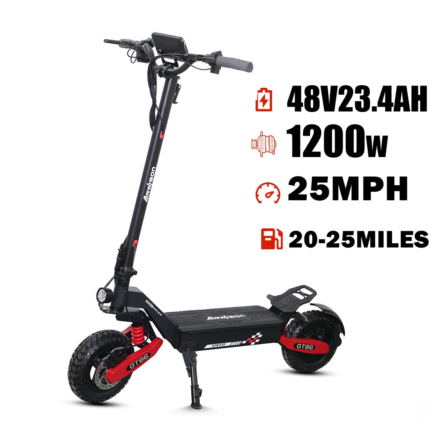 Arwibon 1200W Electric Scooter Foldable Adult Long Range