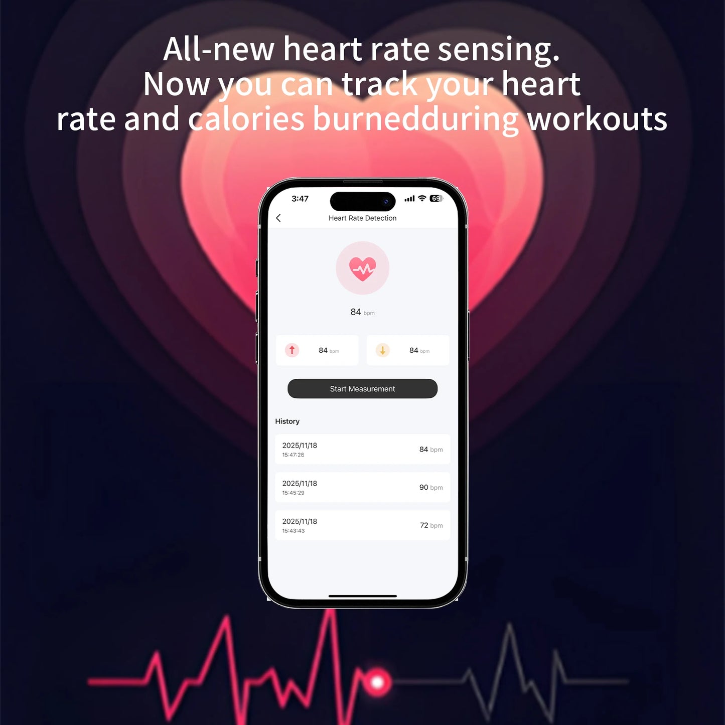 ZZLOVE Pro 3 Bluetooth Noise Cancelling Earphones Heart Rate Monitoring