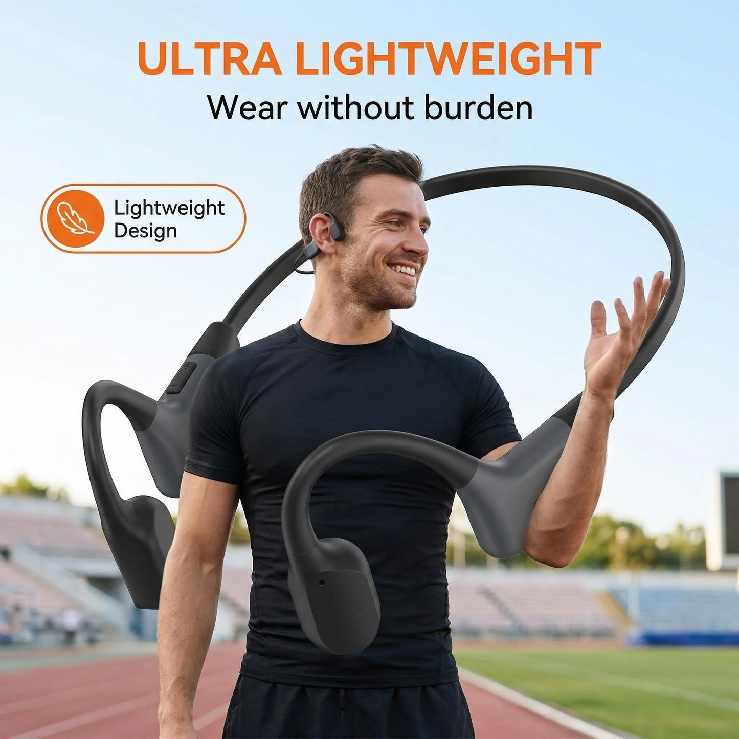 Open Ear Bone Conduction Headphones Bluetooth 5 3 For Running