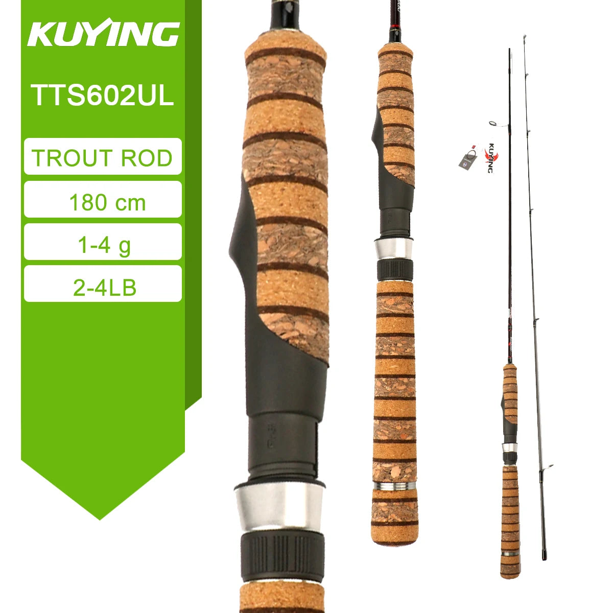 Kuying Teton Spinning Casting Rod BFS Carbon 0.8 to 8g 1 to 8lb