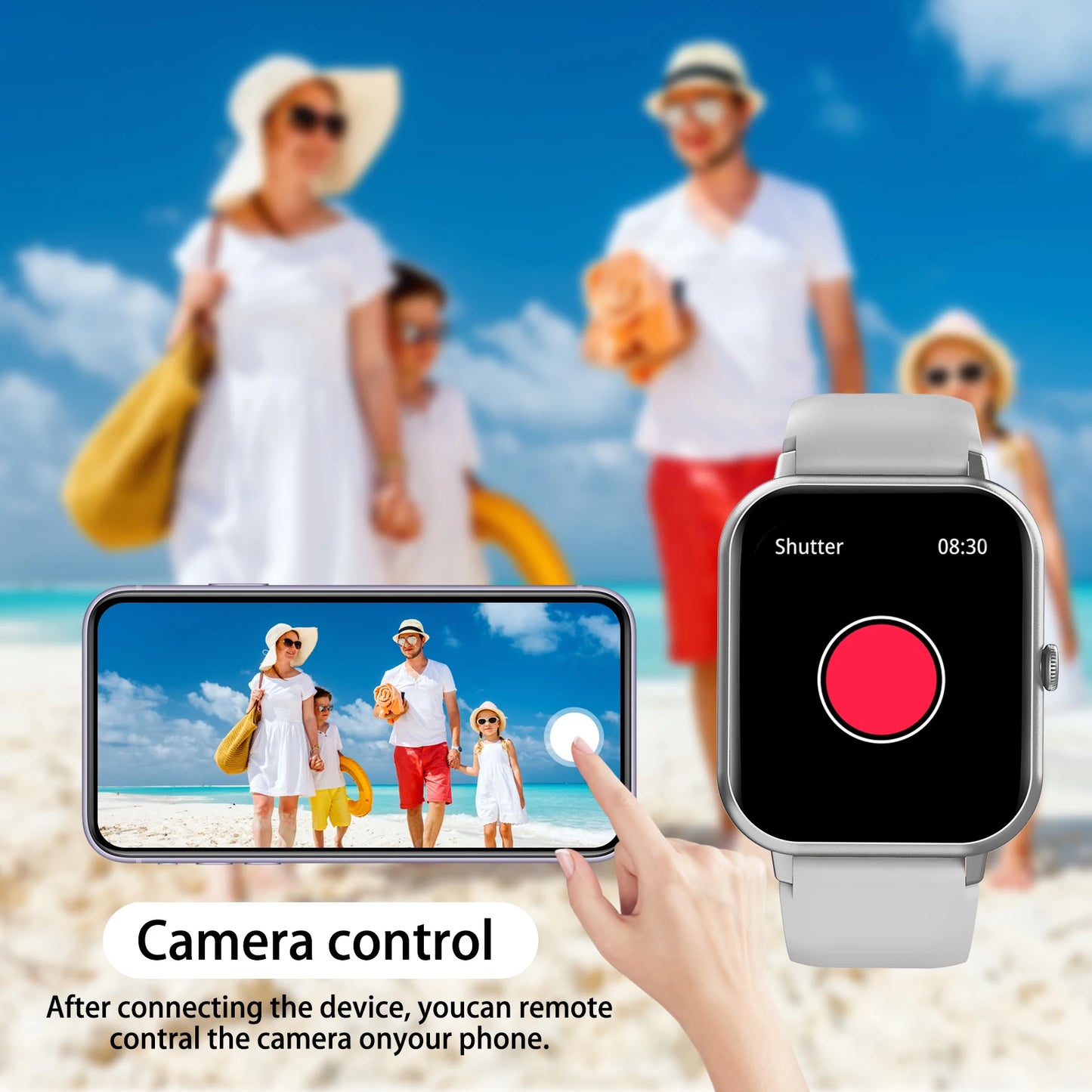 Odelettevcy Smart Watch With Wireless Calling Multi Sport Modes