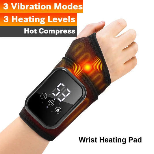 Hailicare Rechargeable Electric Heated Ankle Brace With Vibration Massage