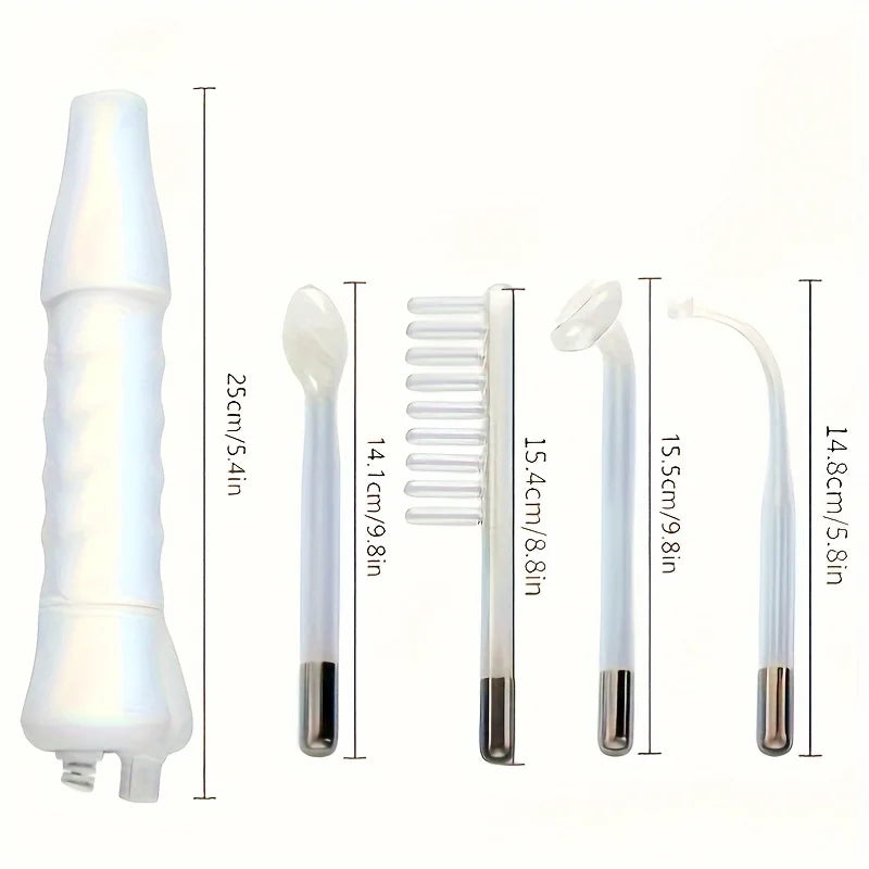 Portable Facial Care Kit With High Frequency Massager And Electrodes