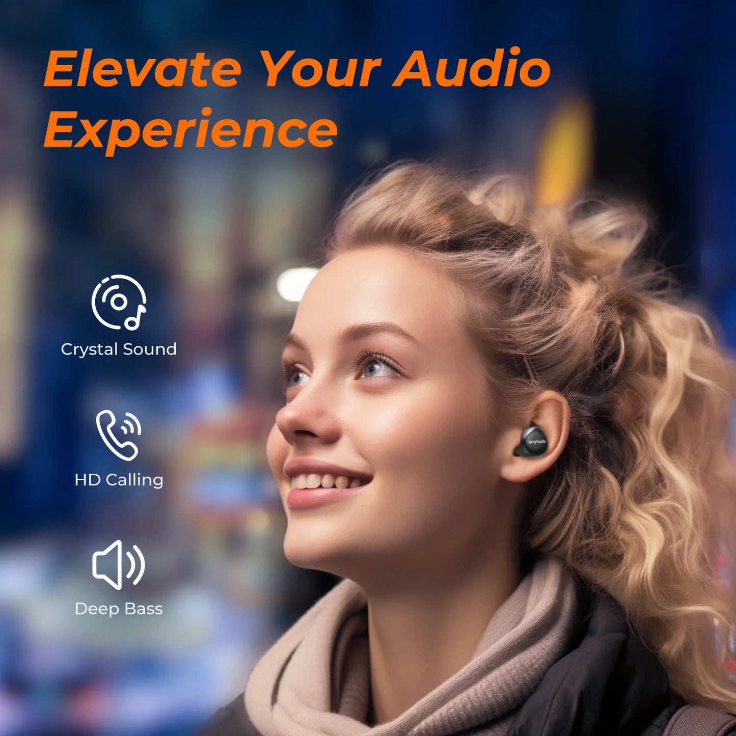 TOZO TWS Earbuds Bluetooth Headphones HD Calls IPX5 Touch Controls