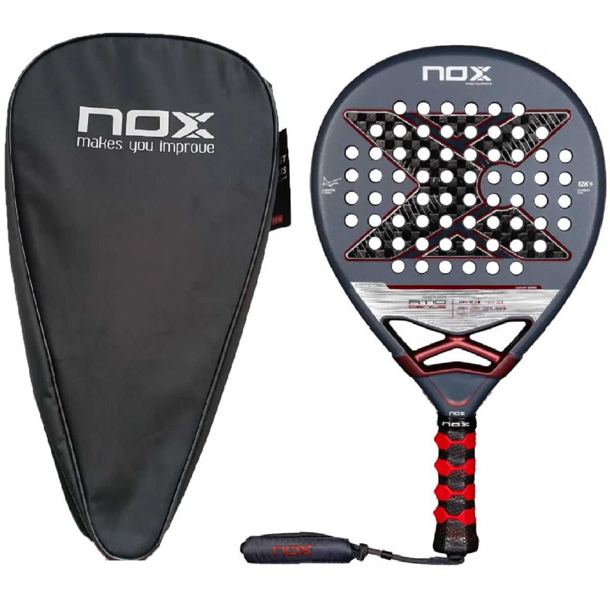 NOX Professional Padel Racket With Carbon Fiber And 3D Spin