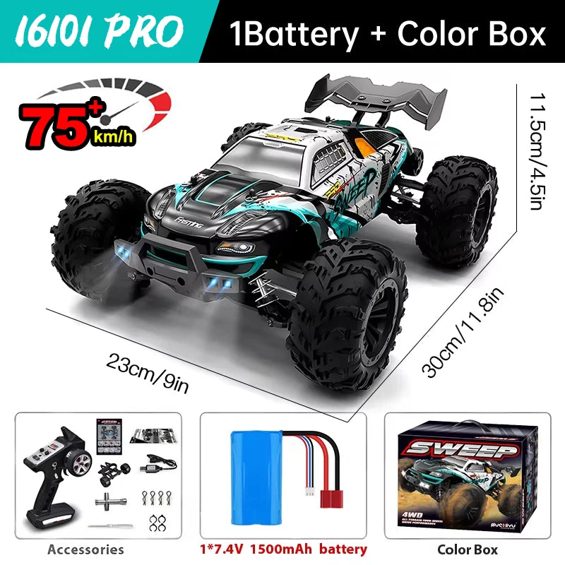 WLtoys 16101 Pro 4WD RC Car With LED Lights And Remote