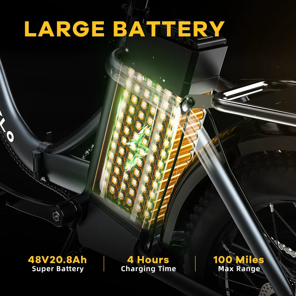 Cybervelo 1000W Foldable Electric Bike For Urban Commuting