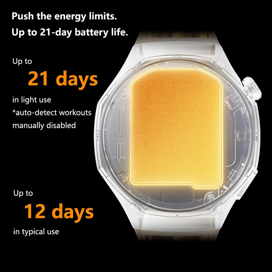 Huawei Watch GT 6 Pro Smartwatch Global Version Battery Life