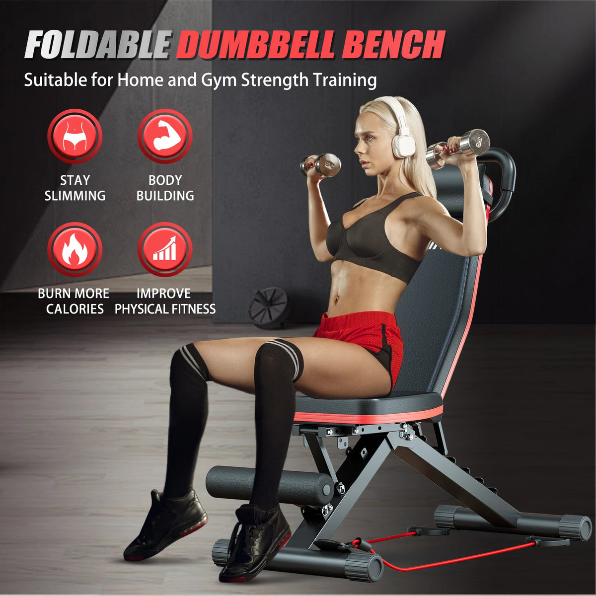 Multi Functional Foldable Dumbbell Bench For Weight Training