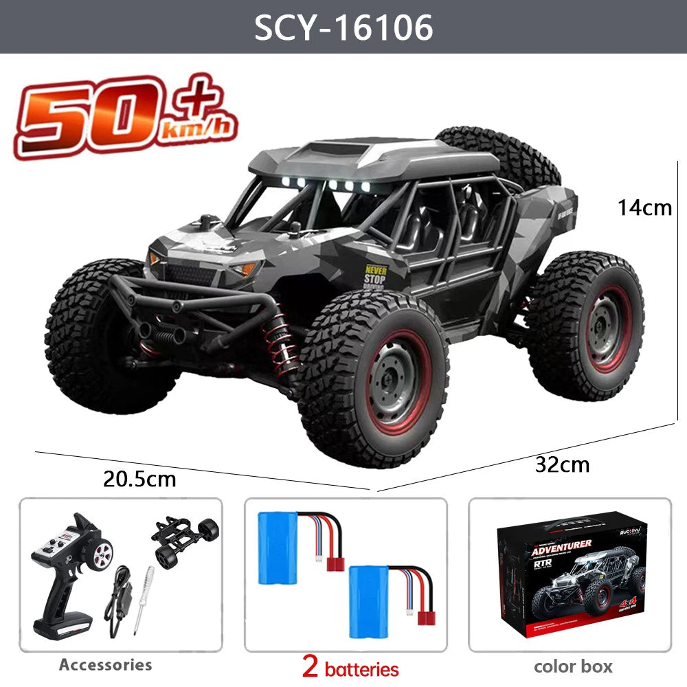 WLtoys 4WD RC Car With LED Remote Control Off Road Monster Truck