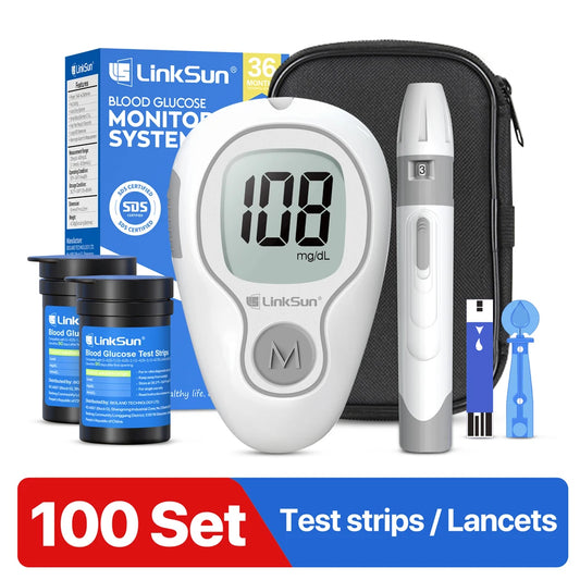 Linksun Blood Glucose Monitor G4251 With 50 Strips Lancing Device