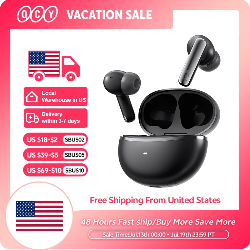 QCY HT18 Wireless Earphones Bluetooth 6.0 LDAC HiRes Audio