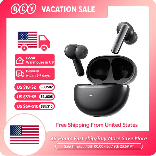 QCY HT18 Wireless Earphones Bluetooth 6.0 LDAC HiRes Audio