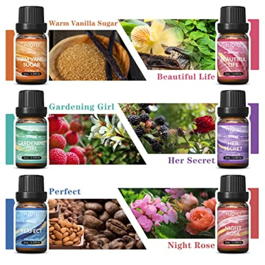 Sweet Flowers Fragrance Oil Set for Aromatherapy Diffuser Candle Soap