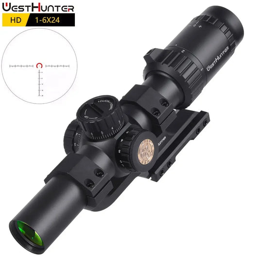 WestHunter HD 1-6X24 IR LPVO Riflescope With Green Red Illumination