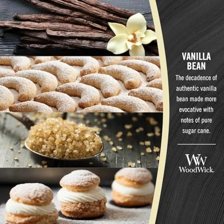 Vanilla Bean Holiday Candle Gift For Women And Crackling Wick