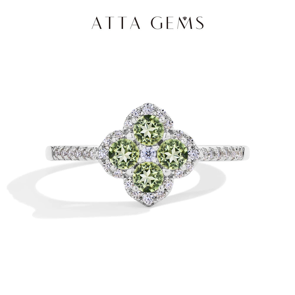 Attagems S925 Sterling Silver Halo Moissanite Ring For Women
