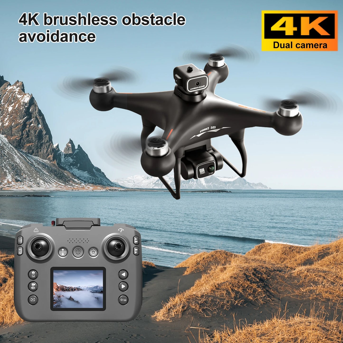 ZNLYRION Drone Remote 360 Obstacle Avoidance 4K Dual Camera