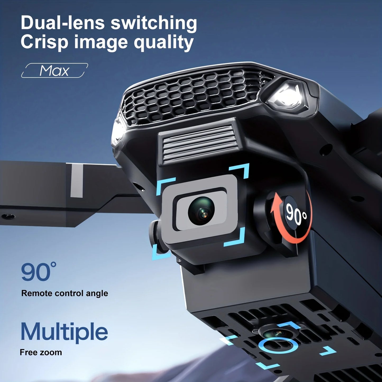 E88 Pro Max Drone Dual 8K Cameras Foldable Design Compact