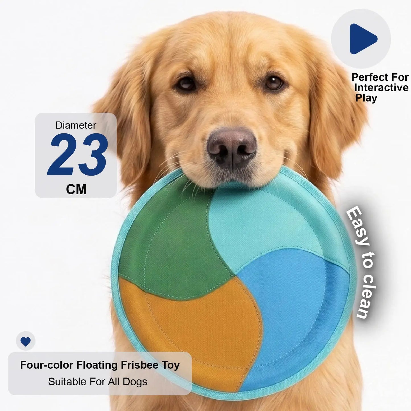 Nylon Dog Frisbee Flying Disc Toy For Fetching Outdoor Play